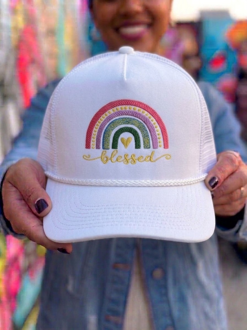 Simply Stitched- Blessed Trucker Hat